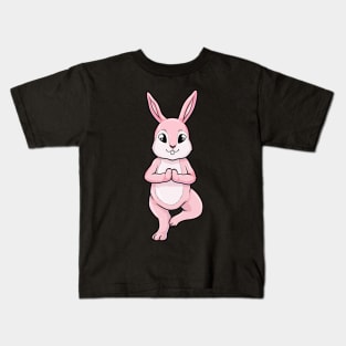 Rabbit at Yoga Exercises while Standing Kids T-Shirt